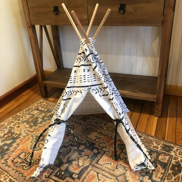 ASPCA Cat Dog Small Aztec Portable Wigwam Shelter - Picture 1 of 9